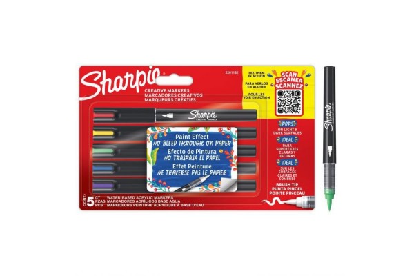 ΑΚΡΥΛΙΚΟΙ ΜΑΡΚΑΔΟΡΟΙ SHARPIE CREATIVE  2mm - Σετ των5