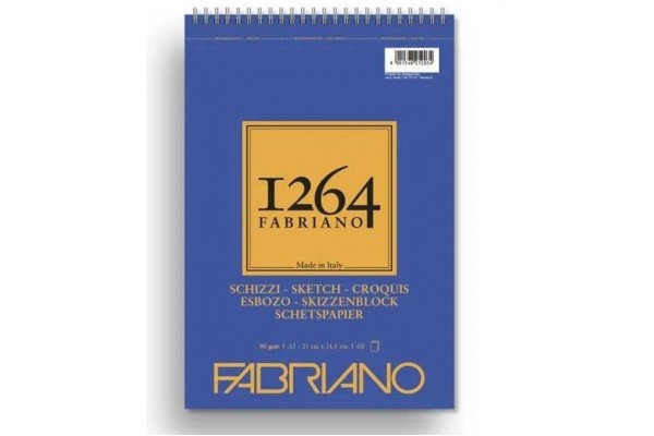 ΜΠΛΟΚ ΣΠΙΡΑΛ A5 F-1264 90GR SKETCH 60Φ FABRIANO