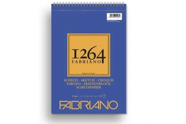 ΜΠΛΟΚ ΣΠΙΡΑΛ A3 F-1264 90GR SKETCH 120Φ FABRIANO