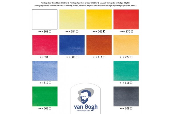 ΣΕΤ WATERCOLOUR ΣΩΛΗΝΑΡΙΑ ΣΕ ΠΛΑΣΤΙΚΗ ΘΗΚΗ VAN GOGH 12ΤΕΜx10ml