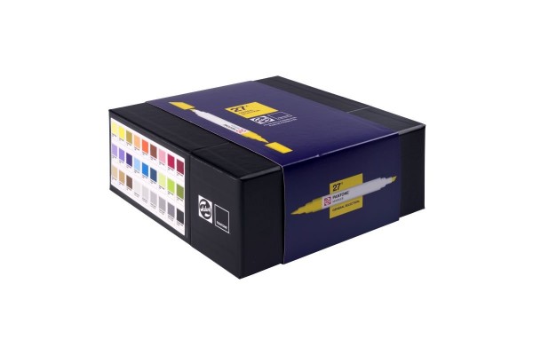ΜΑΡΚΑΔΟΡΟΙ PANTONE  ΜΕ ΔΙΠΛΗ ΜΥΤΗ  Water Based Markers 27ΤΕΜ