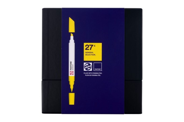 ΜΑΡΚΑΔΟΡΟΙ PANTONE  ΜΕ ΔΙΠΛΗ ΜΥΤΗ  Water Based Markers 27ΤΕΜ