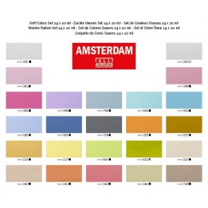 ΣΕΤ ΑΚΡΥΛΙΚΑ AMSTERDAM 24x20ml Soft colors