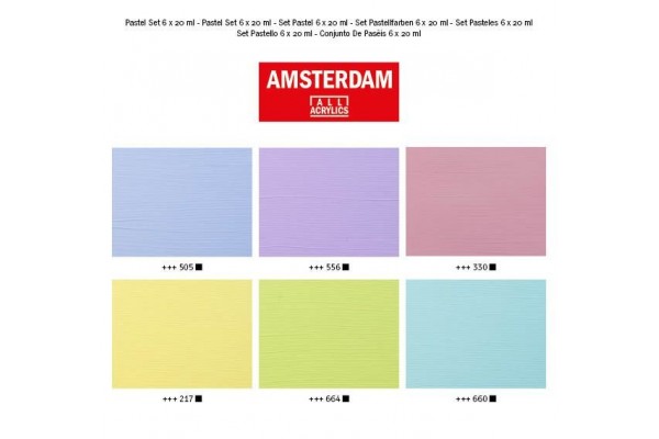ΣΕΤ ΑΚΡΥΛΙΚΑ AMSTERDAM  6x20ml Pastel set