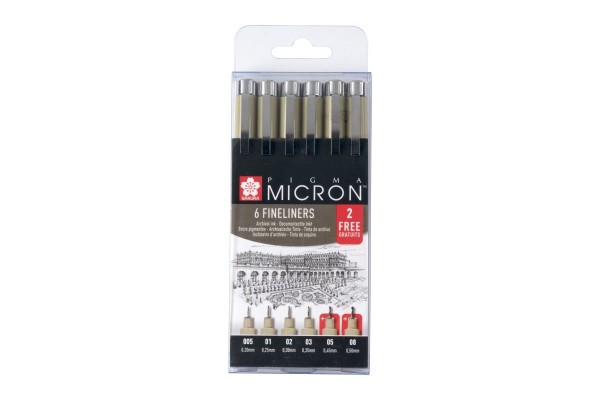 ΜΑΡΚΑΔΟΡΑΚΙΑ PIGMA MICRON SET 6 BLACK 4  2