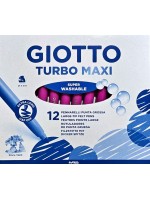 ΜΑΡΚΑΔΟΡΟΙ ΖΩΓΡΑΦΙΚΗΣ ΧΟΝΔΡΟΙ MAGENTA 12ΤΕΜ GIOTTO TURBO MAXI ΠΛΕΝΟΜΕΝΟΙ
