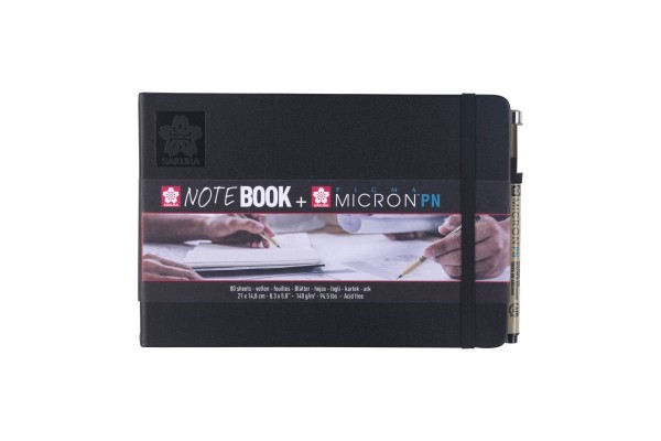 ΜΠΛΟΚ ΣΧΕΔΙΟΥ 15x21 Black ΠΛΑΓΙΟ ΜΕ ΛΑΣΤΙΧΟ SAKURA 140g 80 ΦΥΛΛΑ
