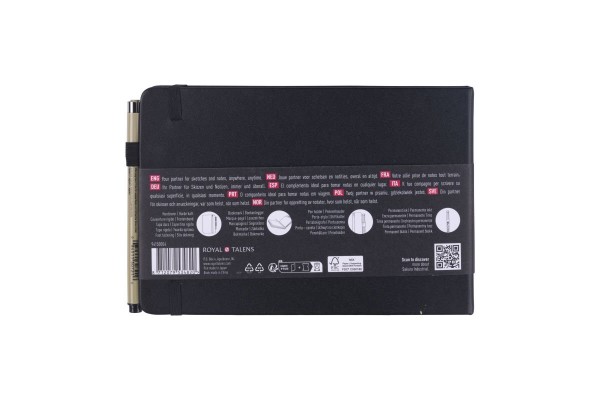 ΜΠΛΟΚ ΣΧΕΔΙΟΥ 15x21 Black ΠΛΑΓΙΟ ΜΕ ΛΑΣΤΙΧΟ SAKURA 140g 80 ΦΥΛΛΑ