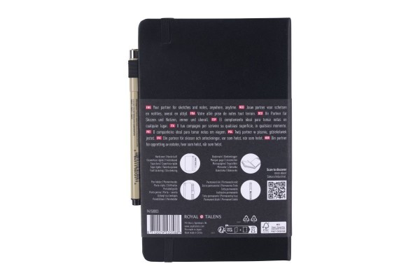 ΜΠΛΟΚ 13x21 Black ΜΕ ΛΑΣΤΙΧΟ SAKURA 80 ΦΥΛΛΑ