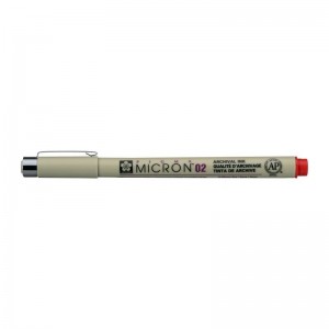 ΜΑΡΚΑΔΟΡΟΣ SAKURA  MICRON 02  ΚΟΚΚΙΝΟ PIGMA