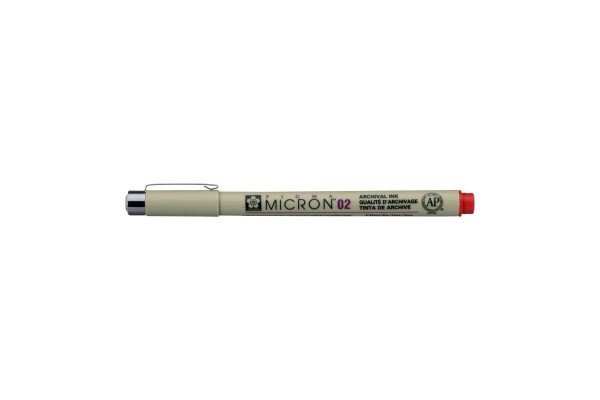 ΜΑΡΚΑΔΟΡΟΣ SAKURA  MICRON 02  ΚΟΚΚΙΝΟ PIGMA