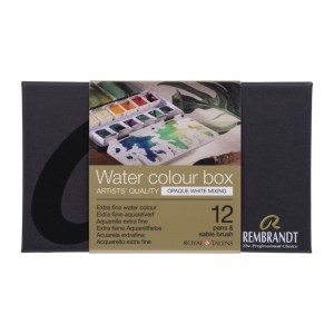 ΣΕΤ REMBRANDT WATERCOLOUR METAL TIN OPAQUE WHITE MIXING COLOUR SELECTION | 12 PANS - BRUSH