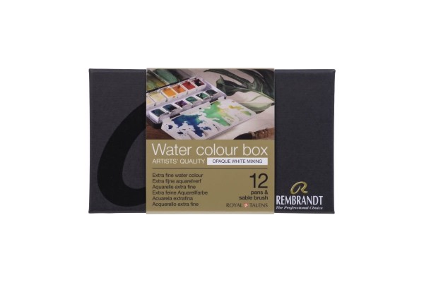 ΣΕΤ REMBRANDT WATERCOLOUR METAL TIN OPAQUE WHITE MIXING COLOUR SELECTION | 12 PANS - BRUSH