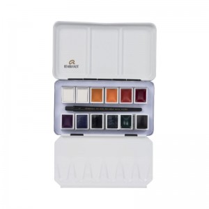 ΣΕΤ REMBRANDT WATERCOLOUR METAL TIN OPAQUE WHITE MIXING COLOUR SELECTION | 12 PANS - BRUSH