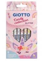 ΜΑΡΚΑΔΟΡΟΙ GIOTTO GLITTER 8 ΤΜΧ CANDY COLLECTION