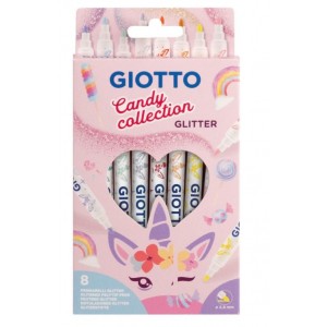 ΜΑΡΚΑΔΟΡΟΙ GIOTTO GLITTER 8 ΤΜΧ CANDY COLLECTION