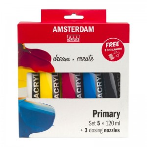 ΣΕΤ ΑΚΡΥΛΙΚΑ AMSTERDAM 5x120ml & 3 ΑΚΡΟΦΥΣΙΑ