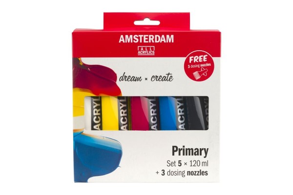 ΣΕΤ ΑΚΡΥΛΙΚΑ AMSTERDAM 5x120ml & 3 ΑΚΡΟΦΥΣΙΑ