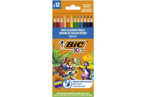 ΣΕΤ ΞΥΛΟΜΠΟΓΙΕΣ KIDS WOOD 12 ΧΡΩΜΑΤΑ BIC