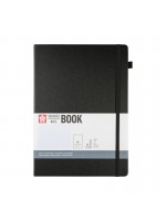 ΜΠΛΟΚ 21x30 Black SQUARED ΜΕ ΛΑΣΤΙΧΟ SAKURA A4 80 ΦΥΛΛΑ