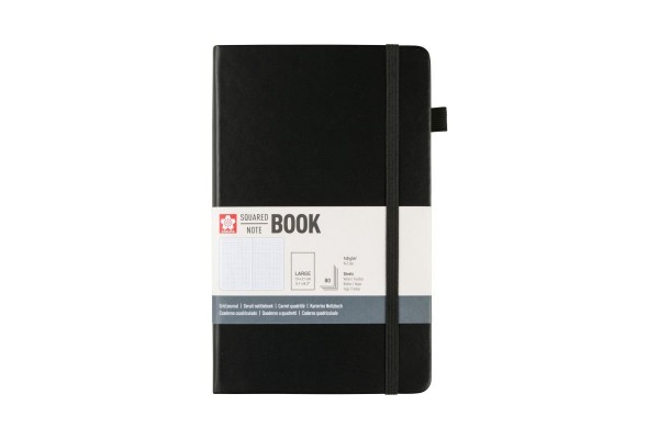 ΜΠΛΟΚ 13x21 Black SQUARED ΜΕ ΛΑΣΤΙΧΟ SAKURA 80 ΦΥΛΛΑ