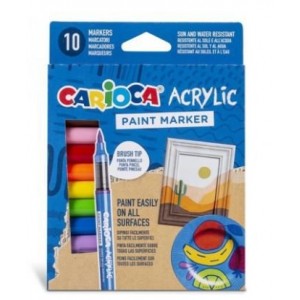 ΜΑΡΚΑΔΟΡΟΙ ΑΚΡΥΛΙΚΟΙ BRUSH CARIOCA 10ΧΡΩΜΑΤΑ ΓΙΑ ΟΛΕΣ ΤΙΣ ΕΠΙΦΑΝΕΙΕΣ ΜΑΡΚΑΔΟΡΟΙ ΑΚΡΥΛΙΚΟΙ BRUSH CARIOCA 10ΧΡΩΜΑΤΑ ΓΙΑ ΟΛΕΣ ΤΙΣ ΕΠΙΦΑΝΕΙΕΣ