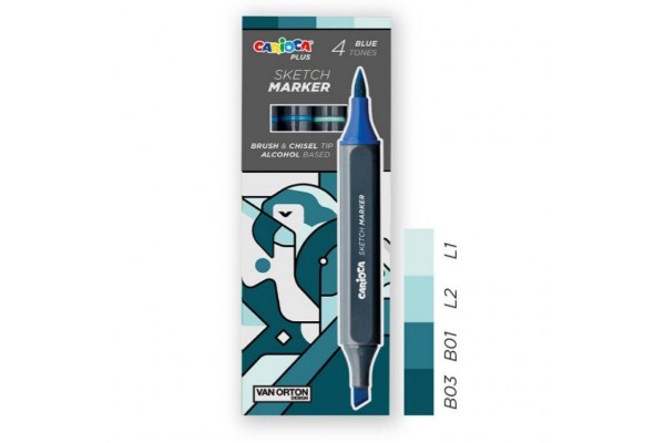 ΜΑΡΚΑΔΟΡΟΙ ΑΛΚΟΟΛΗΣ ΣΕΤ 4ΤΕΜ CARIOCA SKETCHMARK