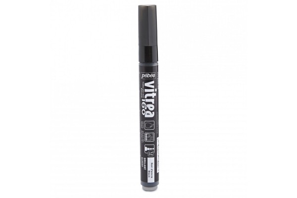 ΜΑΡΚΑΔΟΡΟΣ ΓΥΑΛΙΟΥ ΜΕ ΒΑΣΗ ΤΟ ΝΕΡΟ Glossy Ink Black 1,2mm VITREA