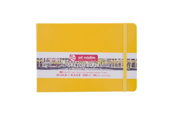 ΜΠΛΟΚ ΣΧΕΔΙΟΥ 15x21 Yellow ΠΛΑΓΙΟ ΜΕ ΛΑΣΤΙΧΟ ART CREATION 140g 80 ΦΥΛΛΑ