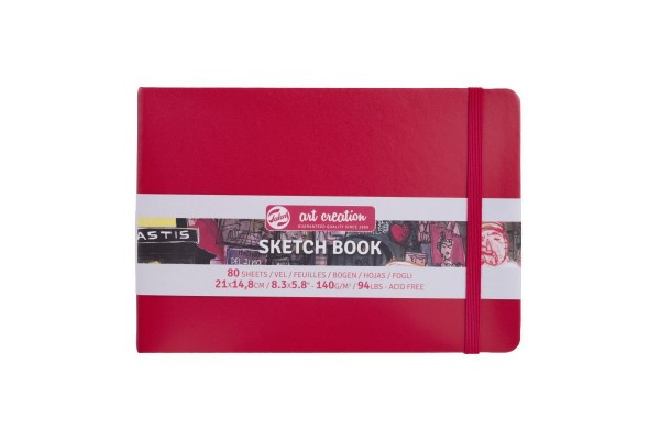 ΜΠΛΟΚ ΣΧΕΔΙΟΥ 15x21 Red ΠΛΑΓΙΟ ΜΕ ΛΑΣΤΙΧΟ ART CREATION 140g 80 ΦΥΛΛΑ