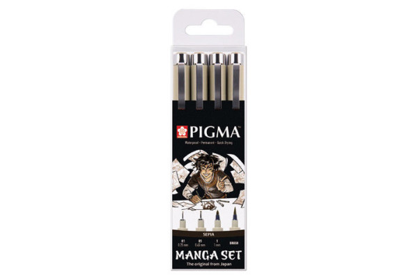 ΜΑΡΚΑΔΟΡΟΙ MANGA  PIGMA MICRON SEPIA PIGMA ΣΕΤ 4ΤΕΜ