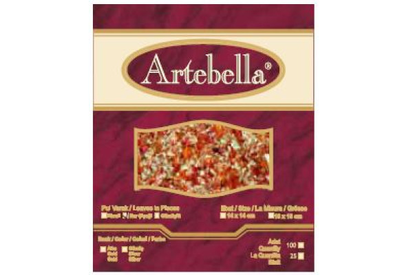 ΦΥΛΛΑ MULTI FLAKES (ΤΡΙΜΜΑΤΑ) ΚΟΚΚΙΝΟ MIX ARTEBELLA